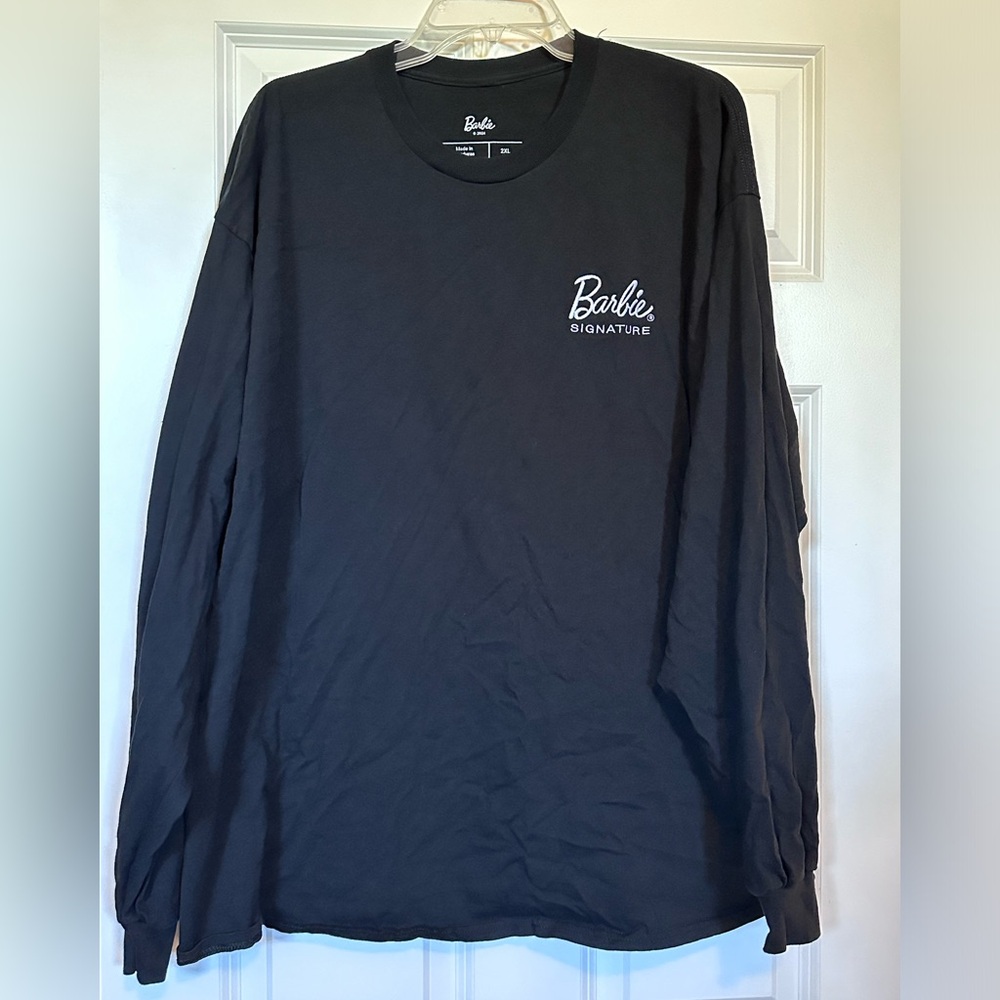 Barbie Signature Logo Black Long Sleeve Shirt - New Without Tags